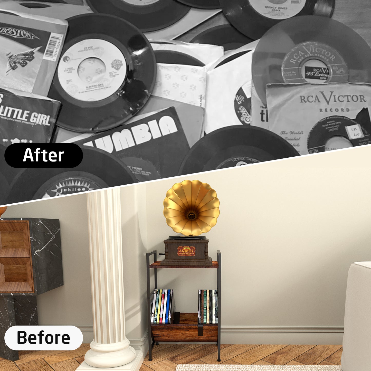 186HUB CD/DVD Storage Rack - Dark Walnut