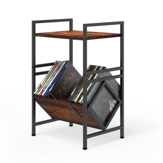 186HUB CD/DVD Storage Rack - Dark Walnut