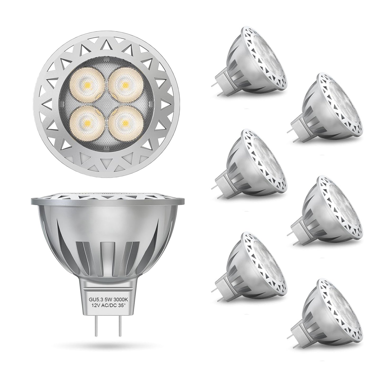 186HUB MR16 Bulbs - 6Pack