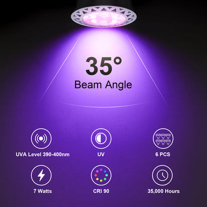 186HUB MR16 Bulbs - 6Pack