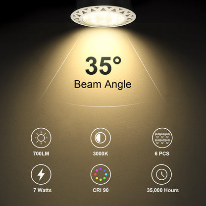 186HUB MR16 Bulbs - 6Pack