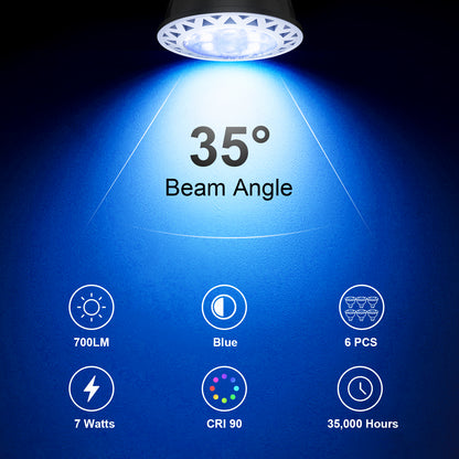 186HUB MR16 Bulbs - 6Pack