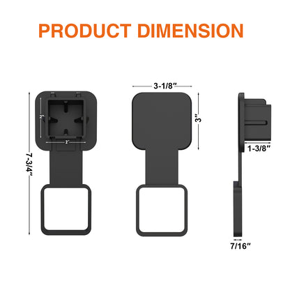 186HUB 2 inch Hitch Receiver Cover - Universal Fitment